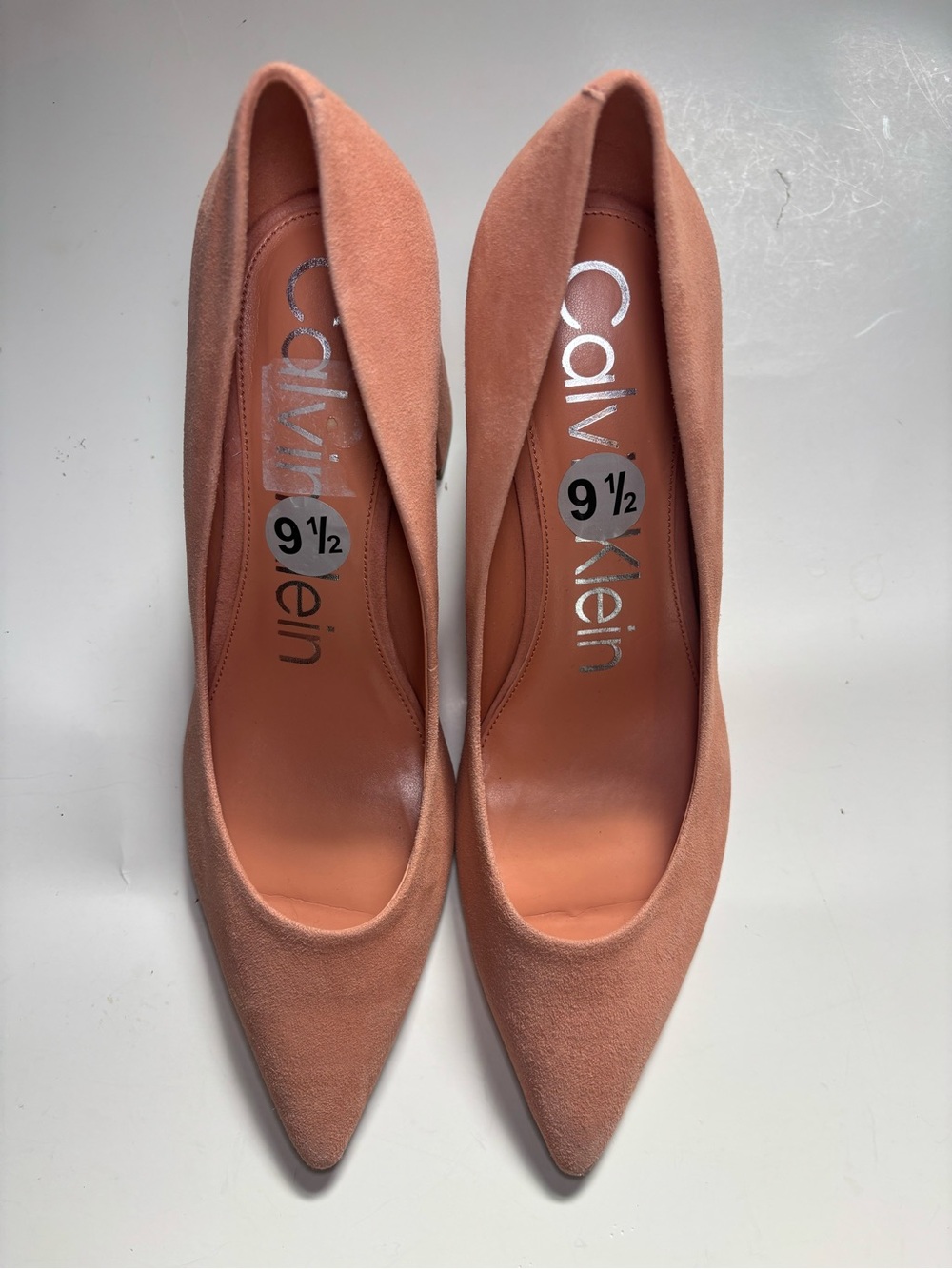 Calvin Klein Pointed Toe Block Heel Pumps in Pink US 9.5